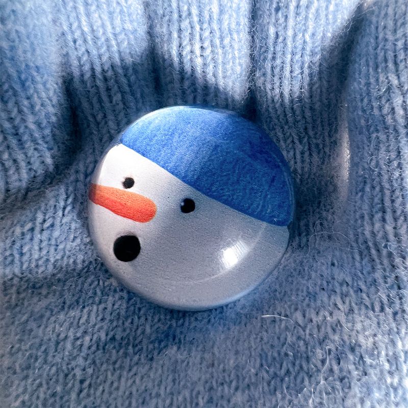 Peakdrawing(ピークドロウィン)の「Picky snowman half-circle phone grip (half-circle)(Smartphone Accessories)」