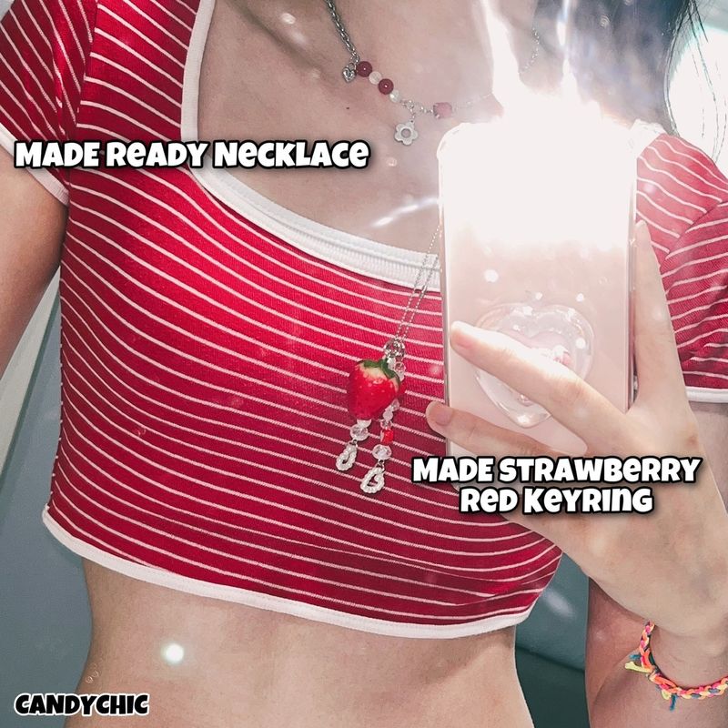 MADE strawberry red Keyring
