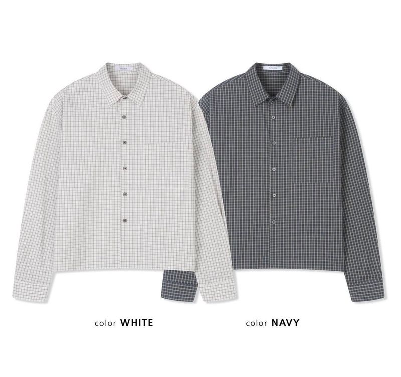 Urban Functional Cropped Plaid Shirt