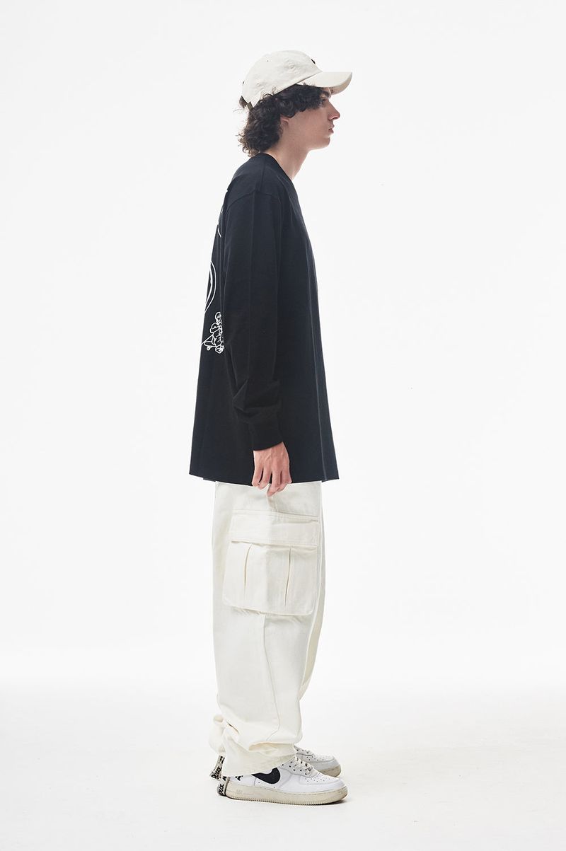 CARGO LOOSEFIT DENIM PANTS IVORY