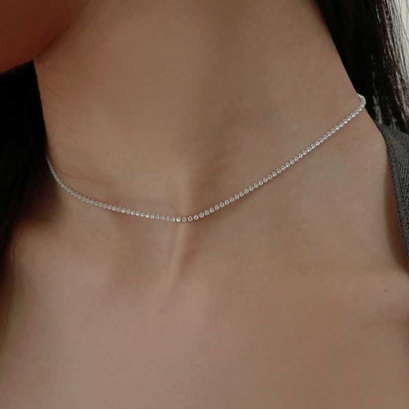 Less is more(レスイズモア)の「silver tennis necklace (silver)(Accessories)」