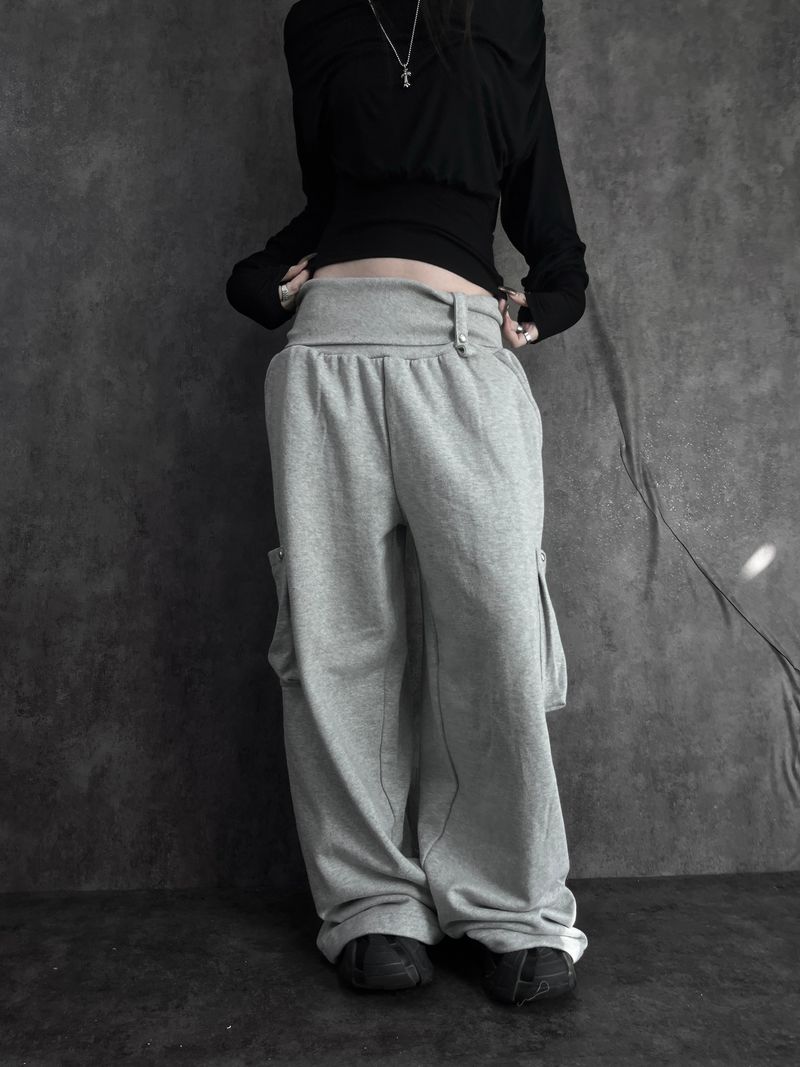 wrap waist wide pants (2color)