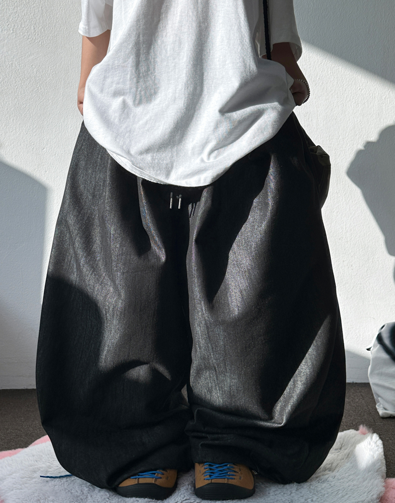 CCORTTI(コルッティ)の「🩵5000 SOLD OUT 🥳 ❤🔥(DURABLE DENIM VER) ❤🔥 TWO PLEAT BALLOON COTTON PANTS 🖤🩵 - 2 COLORS(Pants)」