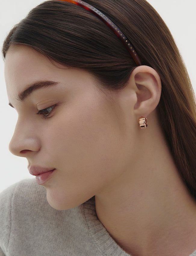hyeres lor(イエール・ロール)の「26SS★ Ice Block Silver One-Touch Earrings M(Accessories)」