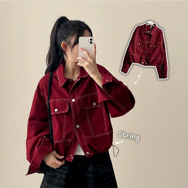The Cue Stitch String Cotton Jacket