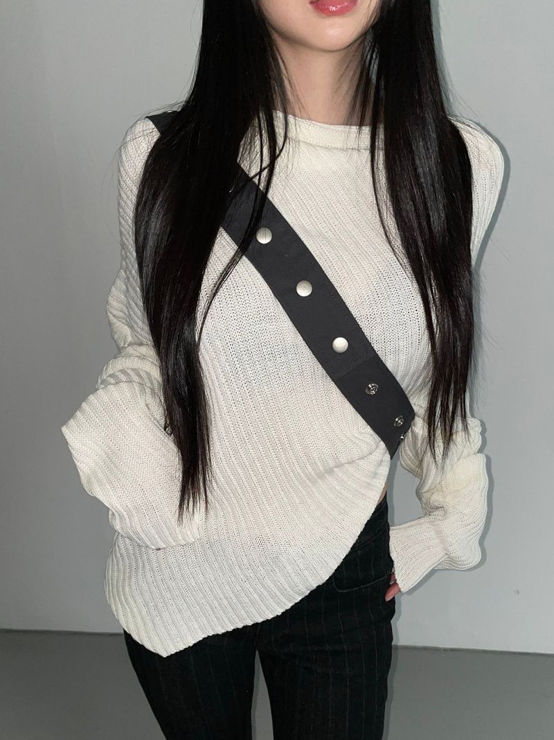 multi off shoulder kint(3 color)
