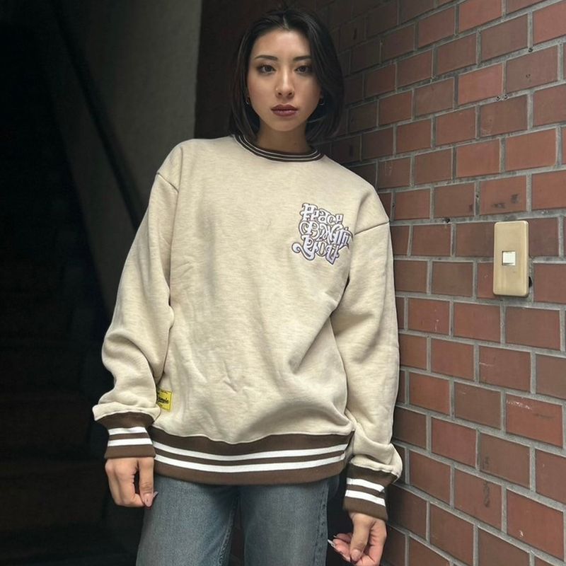 EXAMPLE BLESSING WORLDS RIBCOLOUR CREWNECK
