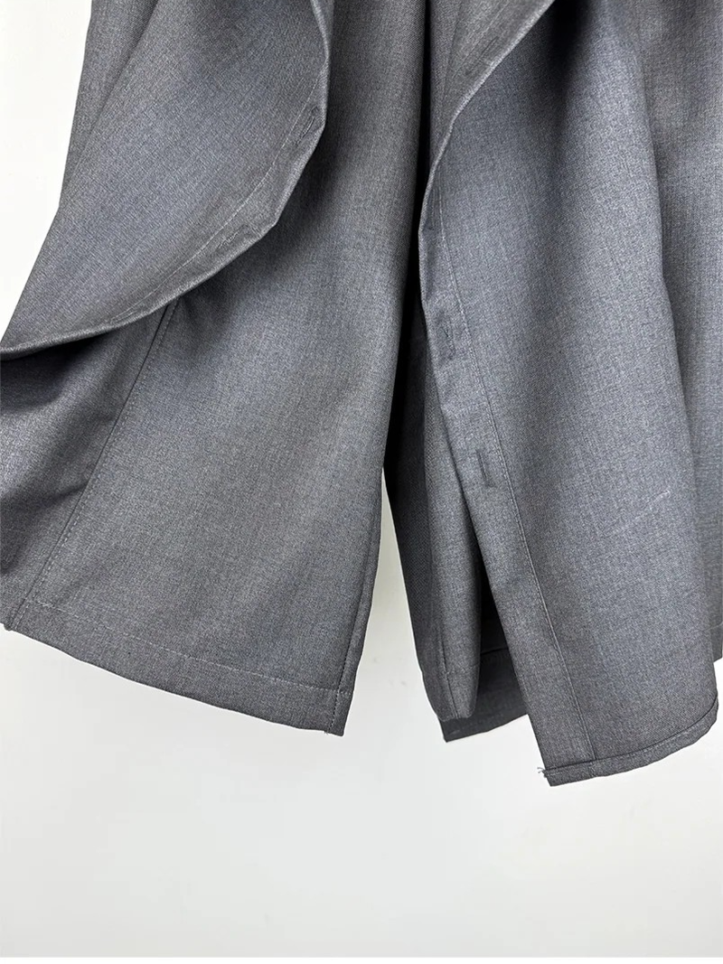BUTTON TWO-WAY BERMUDA SLACKS (3C)