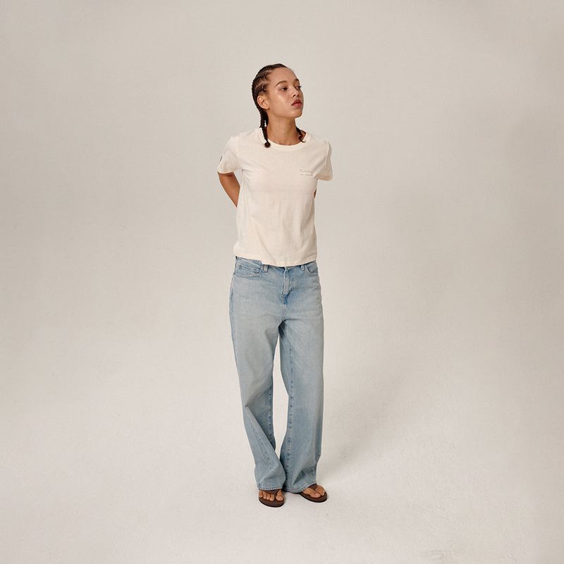 Fika Classic Logo T-Shirt Beige
