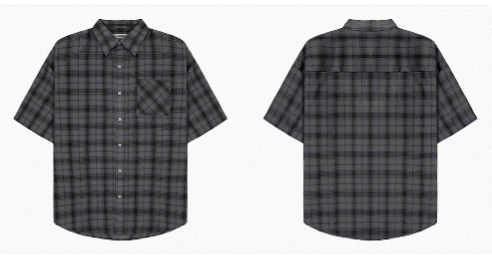 Thin Check Dark & Light Short-Sleeve Shirt