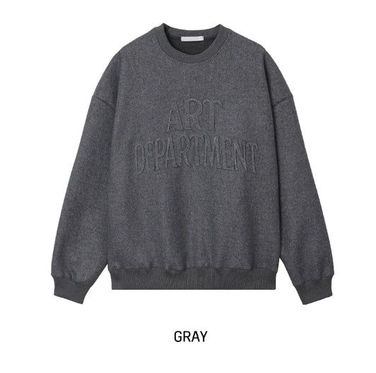 Art wool patch sweatshirt