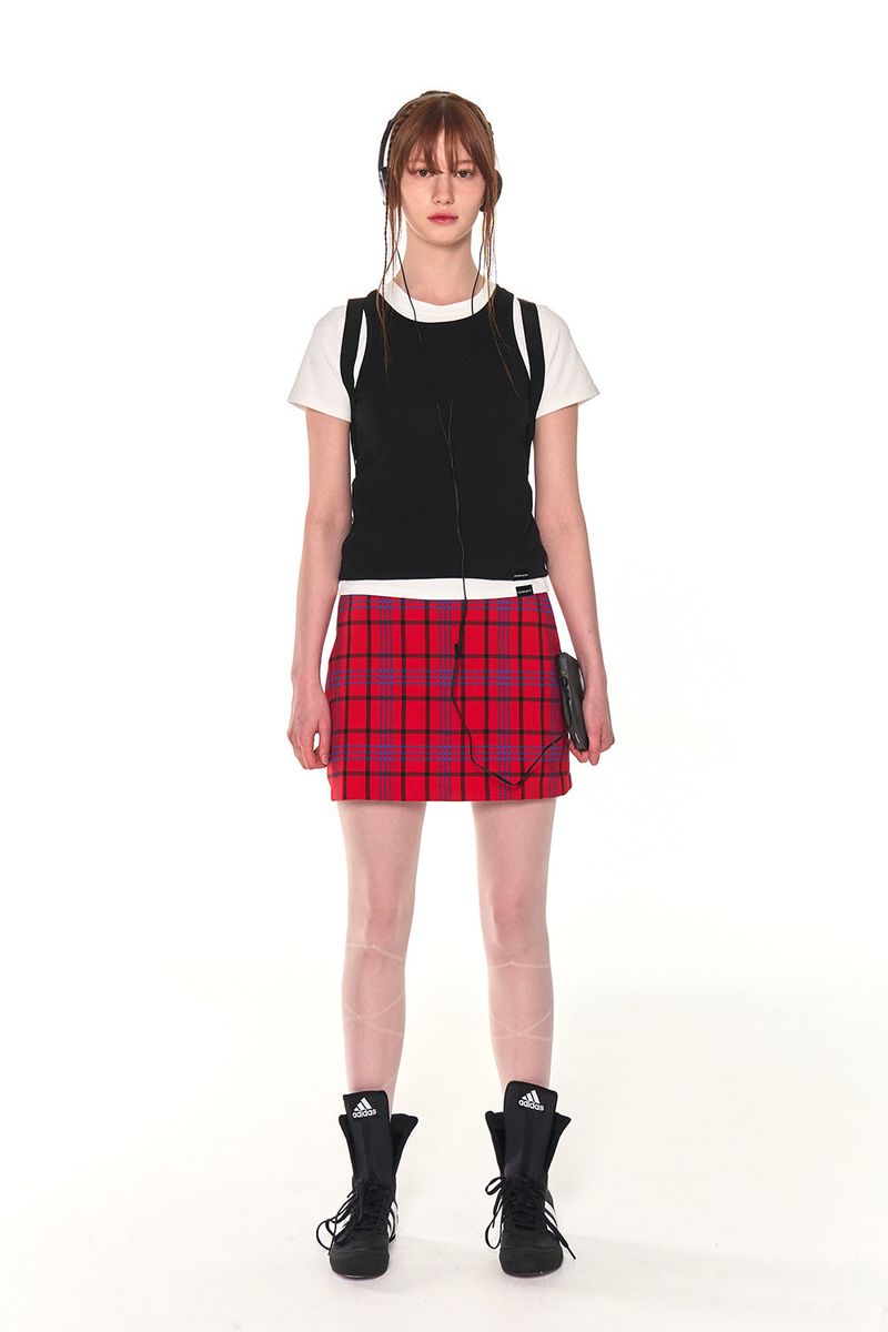 ORIGINAL MINI CHECK SKIRT (RED)