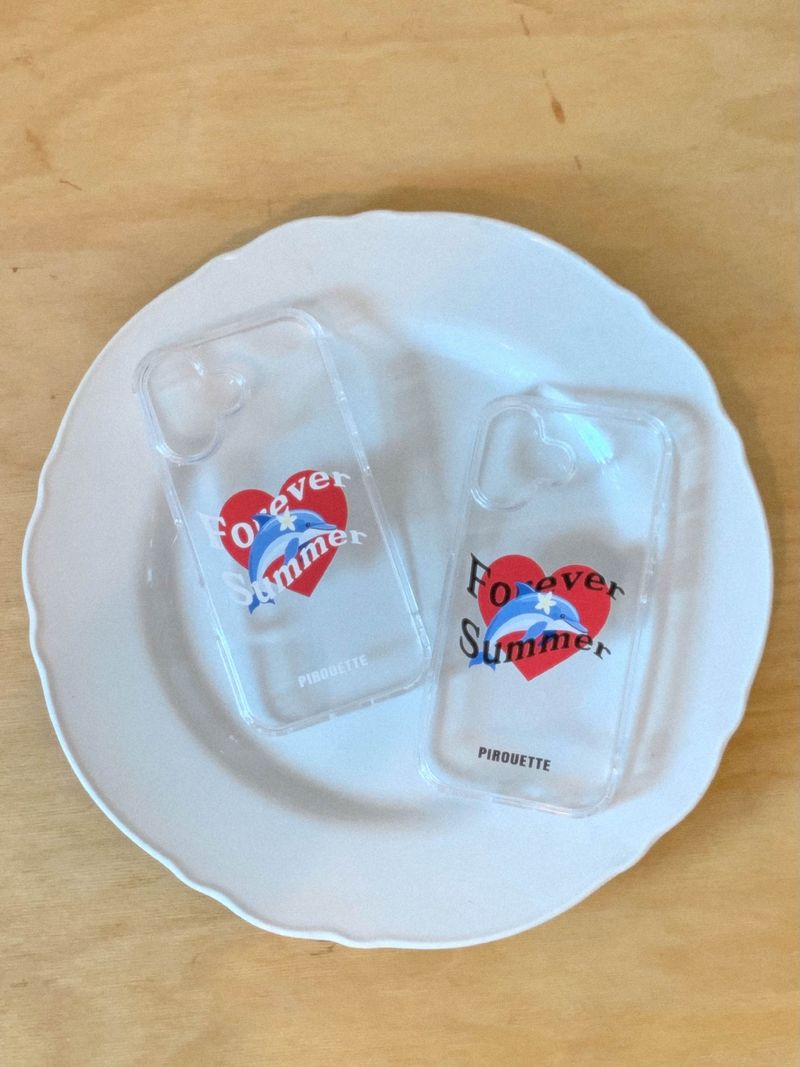 Forever Summer Clear Gel Hard Case (WHITE)
