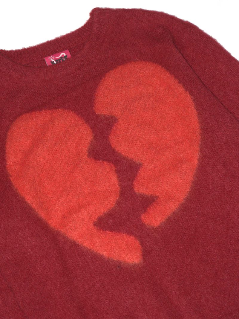 Broken Heart Knit BURGUNDY
