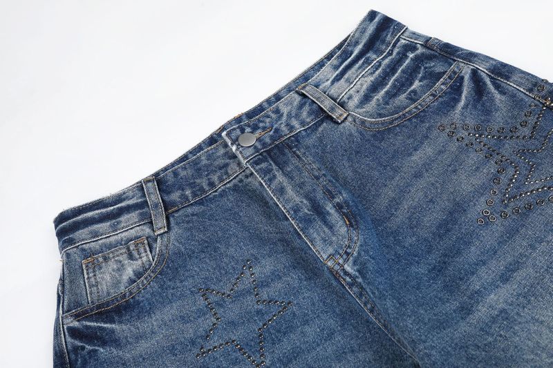 Auri Stud Star Wide Jeans