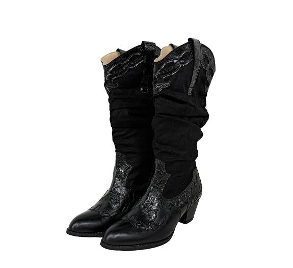 Premium Linen Western Boots