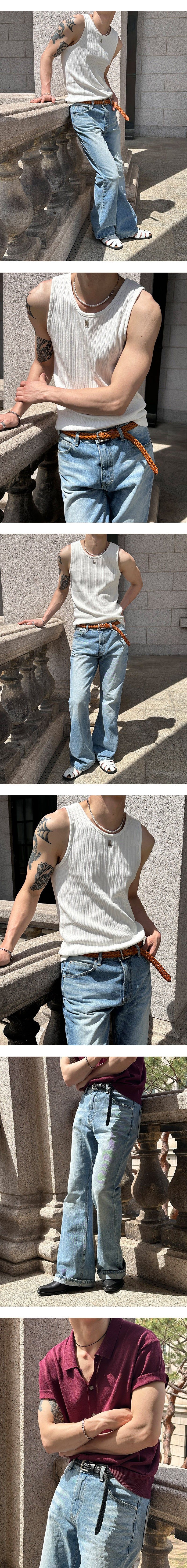 [Unisex] All brush flare denim pants