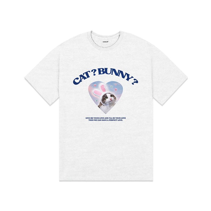 CAT&BUNNY T-SHIRT [3COLOR]