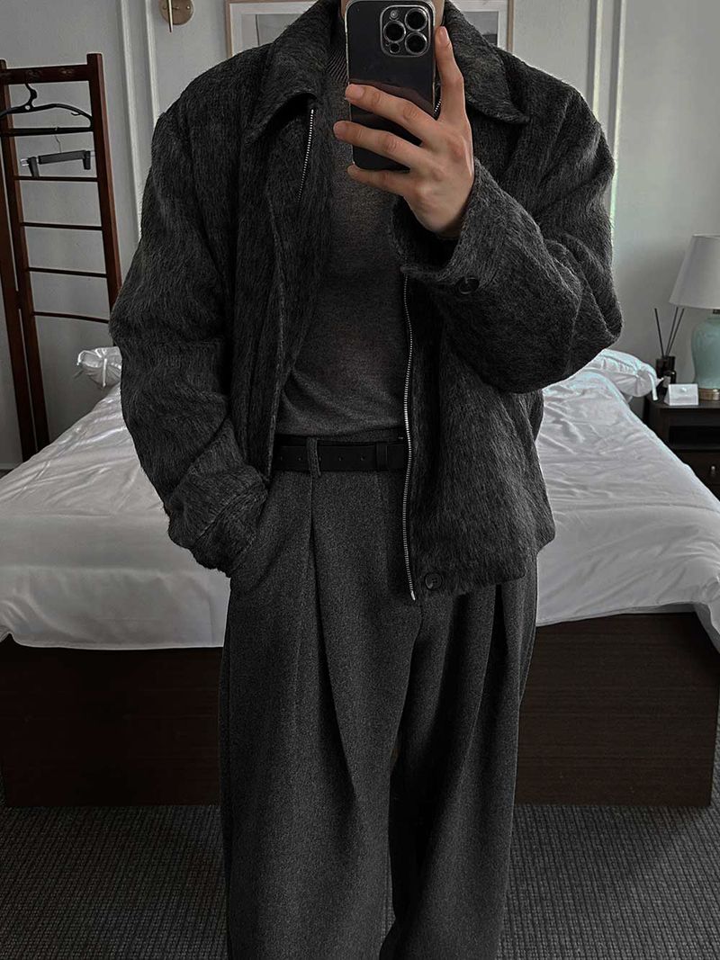 A Nock Mohair Wool Jacket (3color)