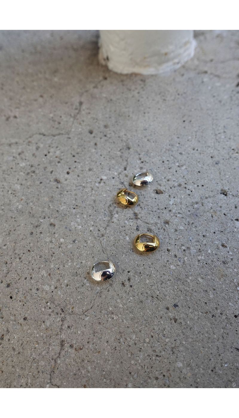 gold almond earrings