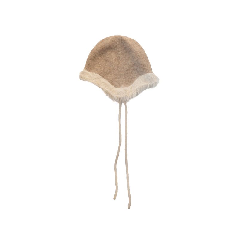 Furry Knit Trooper Hat (beige)