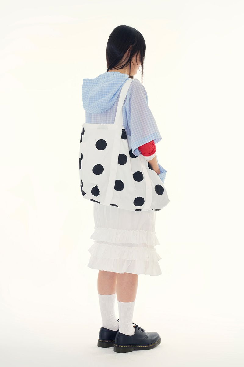 Dot cotton tote bag