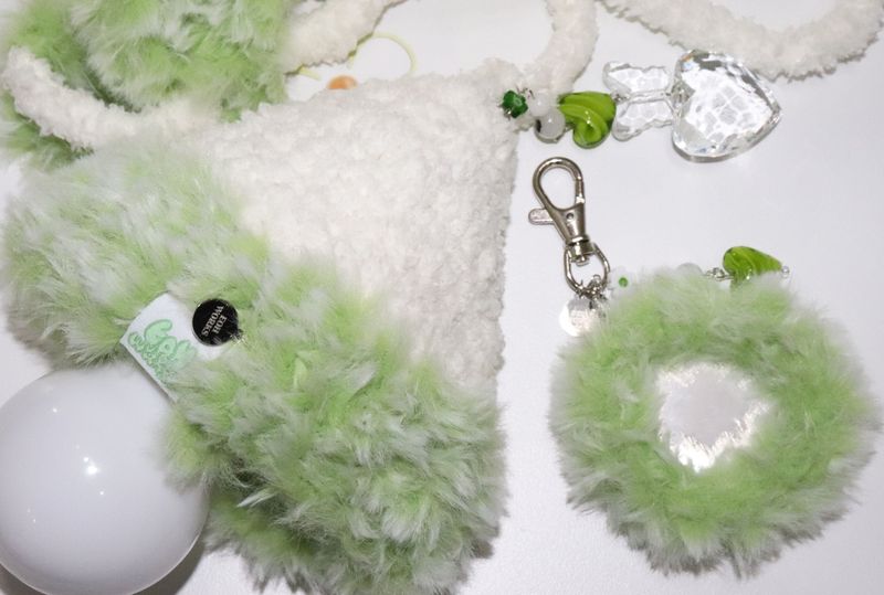 fluffy green cozy light