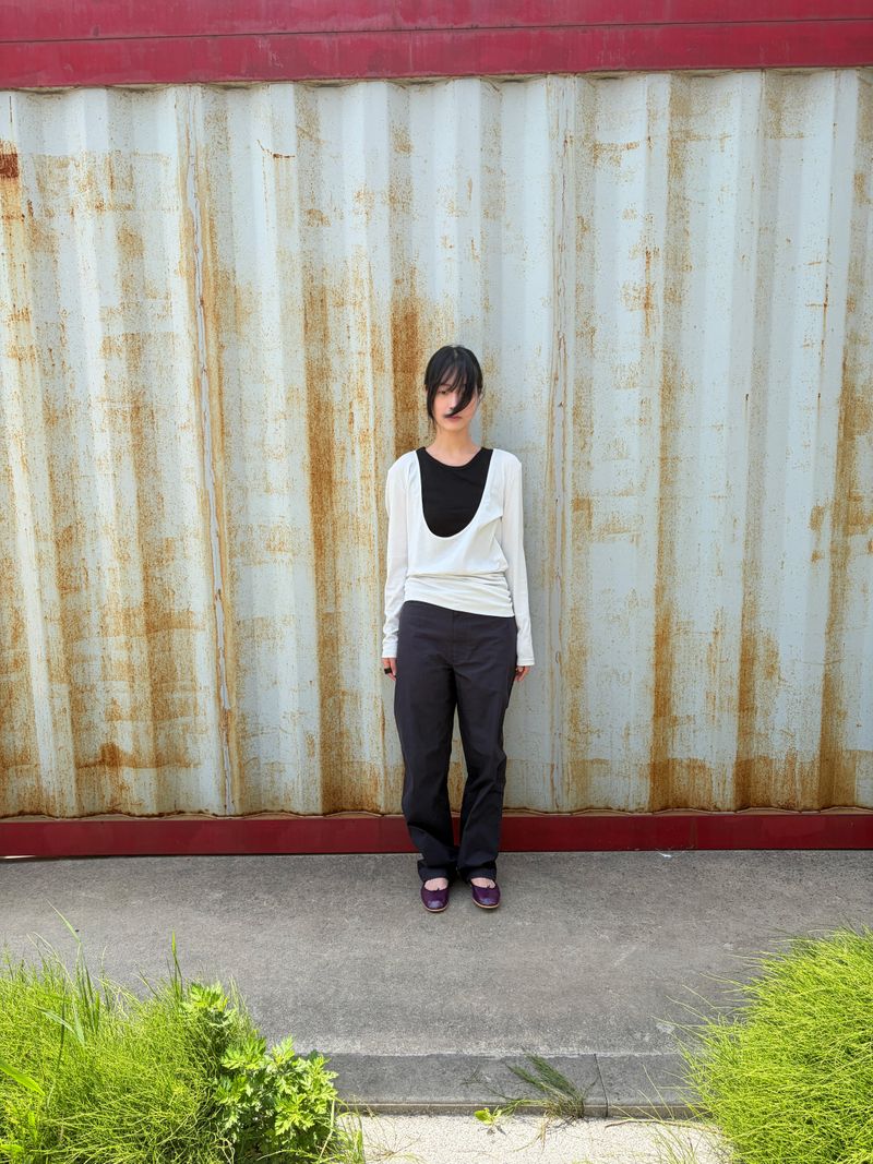 summer deep u-neck knit