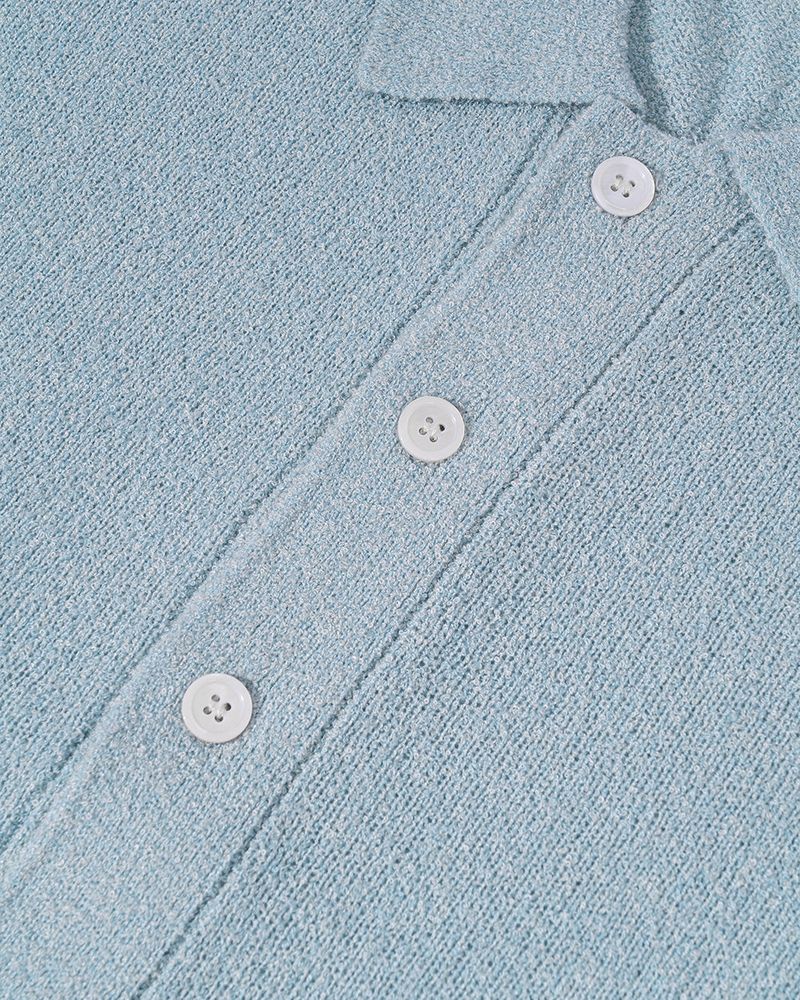 Bluema Bouclé Collar Short Sleeve Cardigan