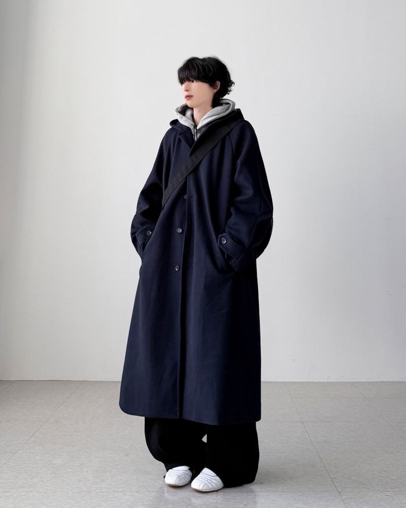 Evelyn Wool Hood Coat