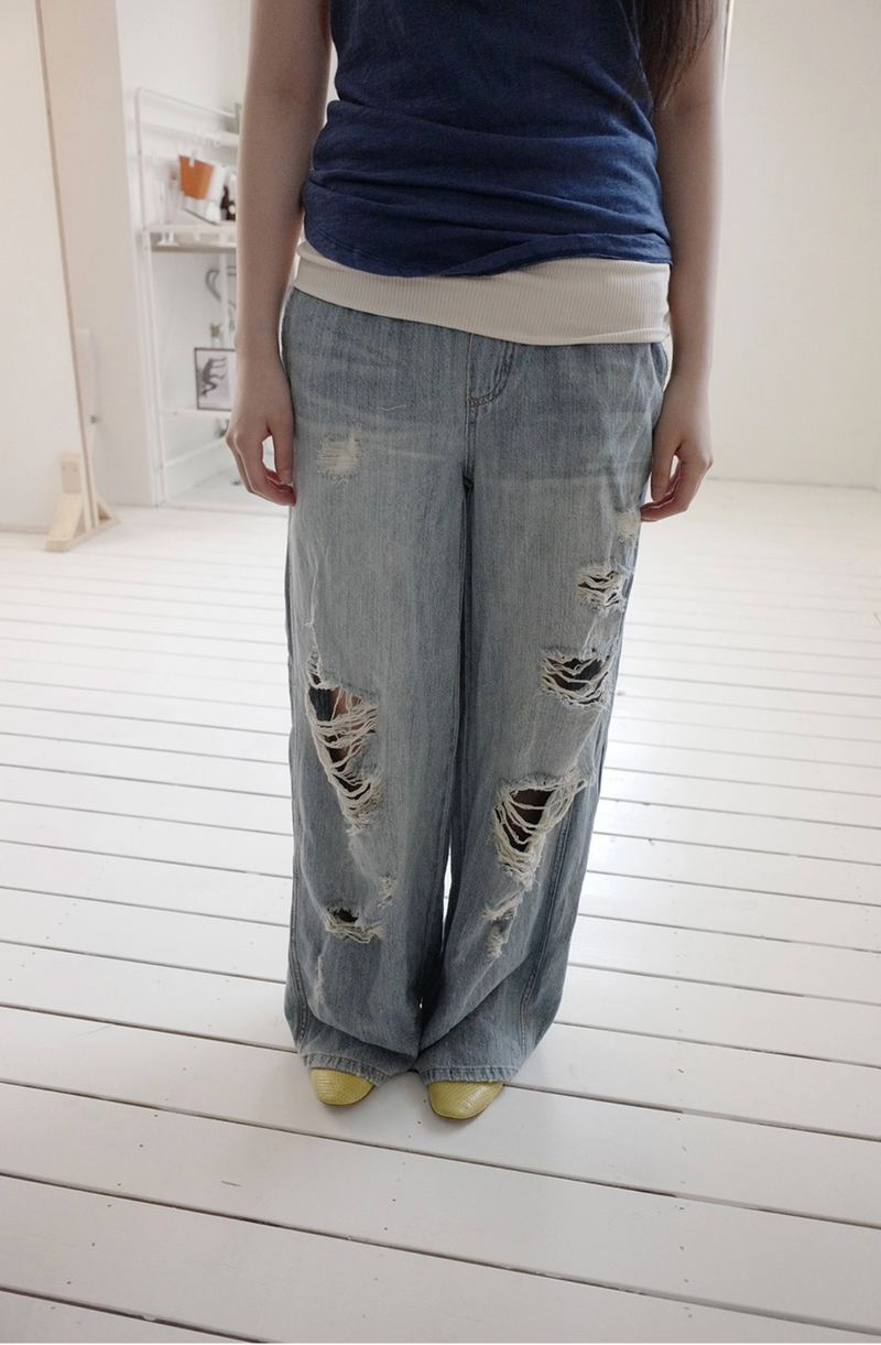 demage banding denim
