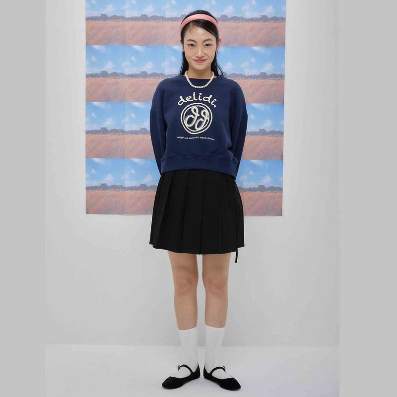 Cheerful logo short sweat shirt