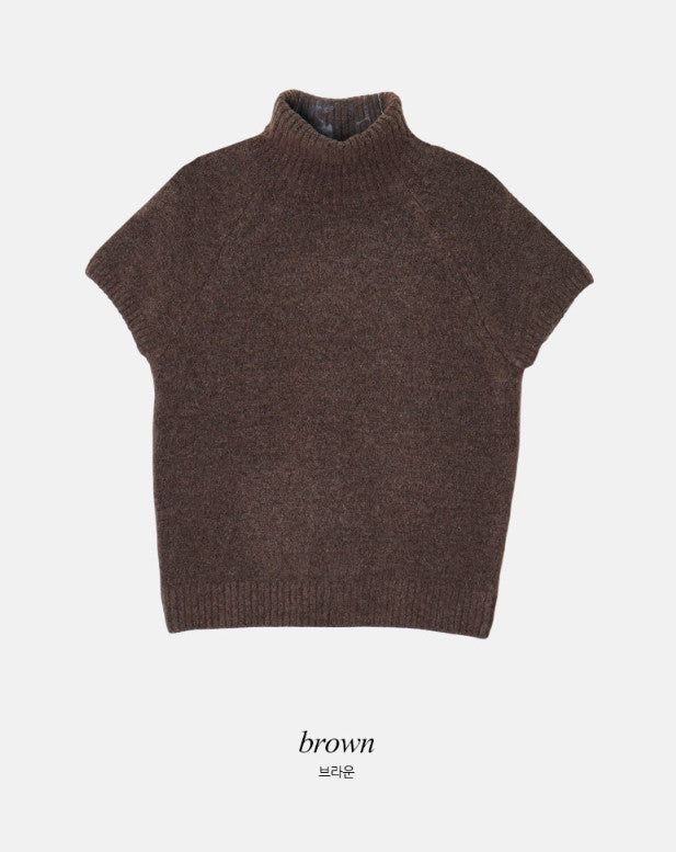 Forever Soft Turtle Neck Short Sleeve Knit (4color)