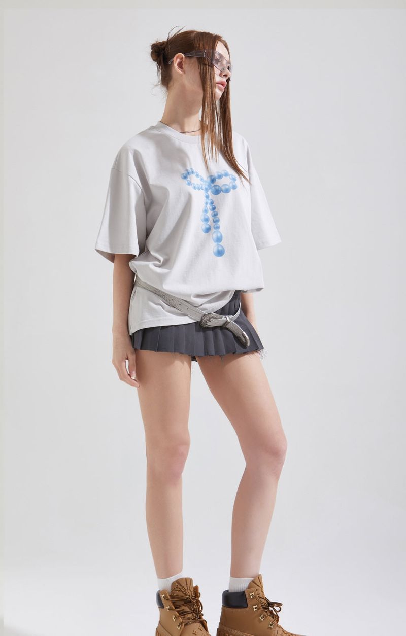ビーズリボンTシャツ