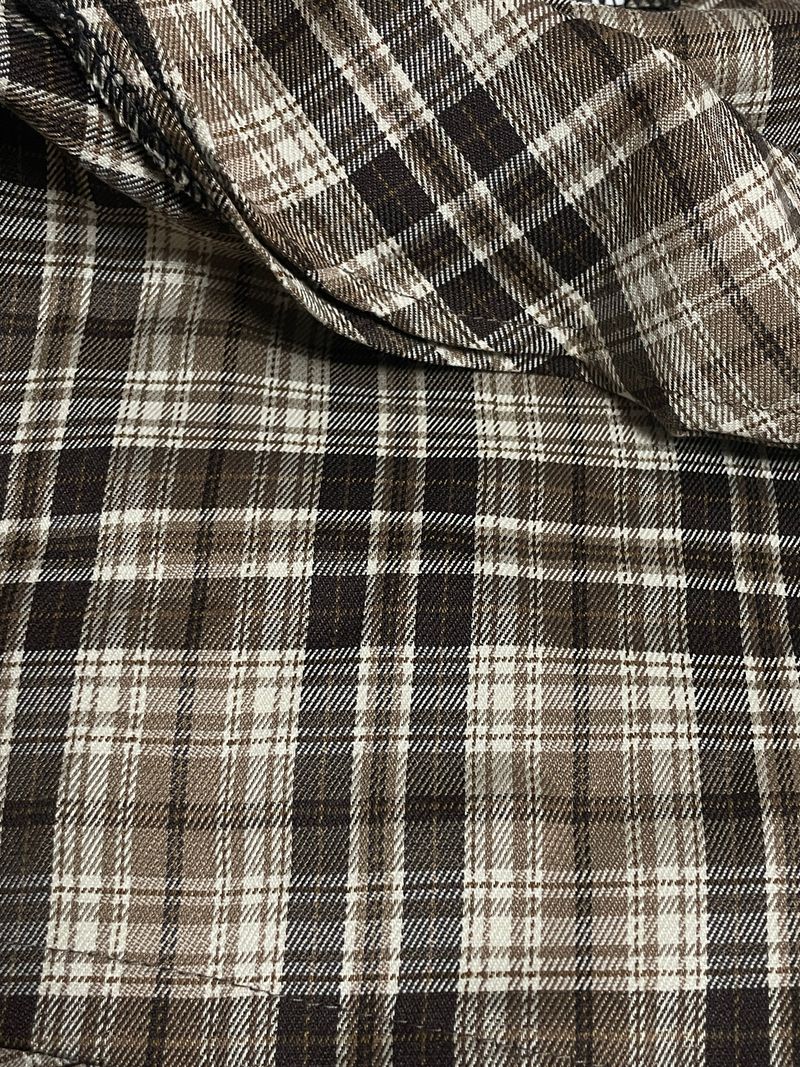 Frill checker skirt pants