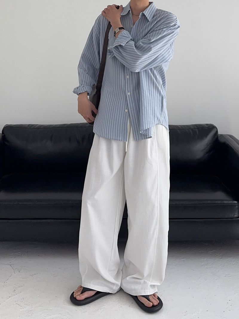 SY Relaxed Fit Seersucker Stripe Shirt (4C)