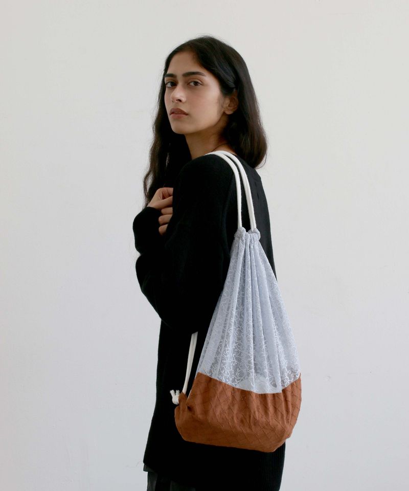 Lace Drawstring Bag - Sora