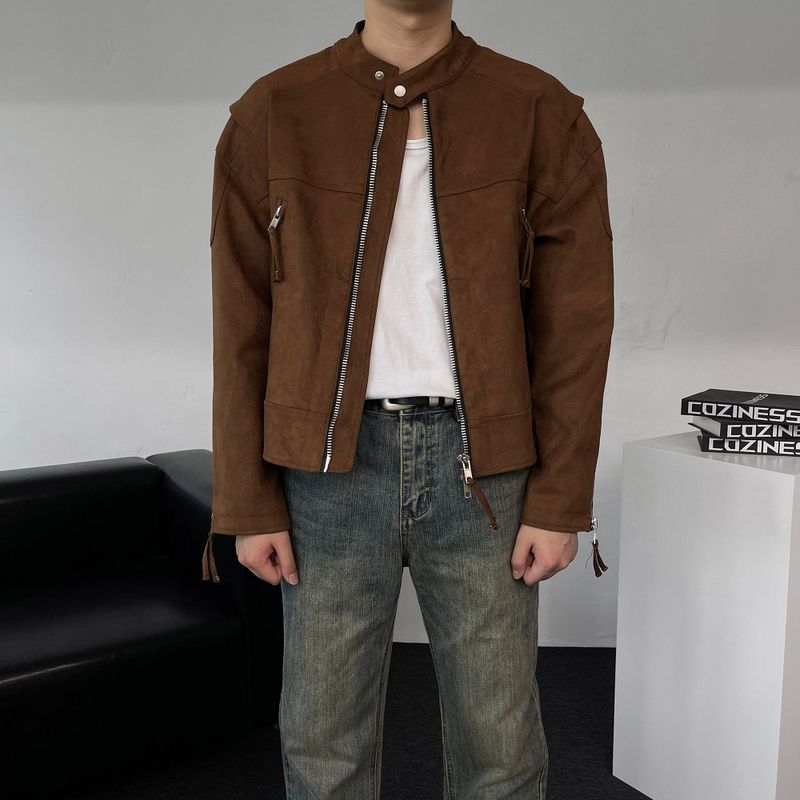 MG Suede Biker Jacket (3 colors)