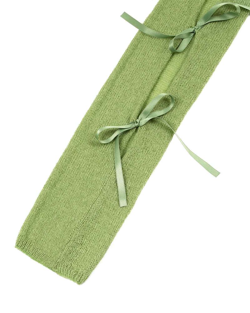 Ribbon Tied Muffler _ GREEN