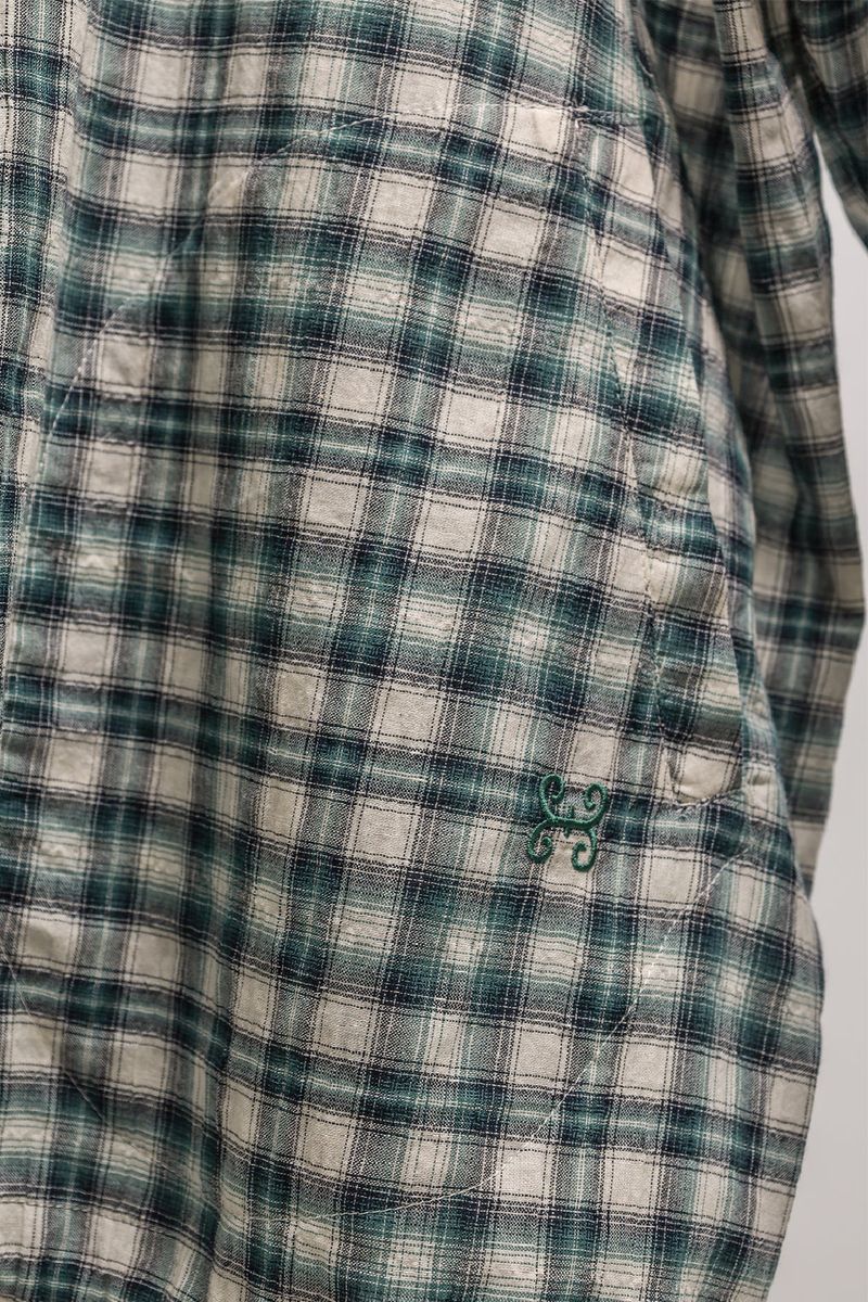 TARTAN POCKET SHIRKET(SHIRTS JACKET)-PERMANENT GREEN