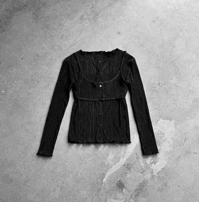 Nuad Pleated Bustier Blouse