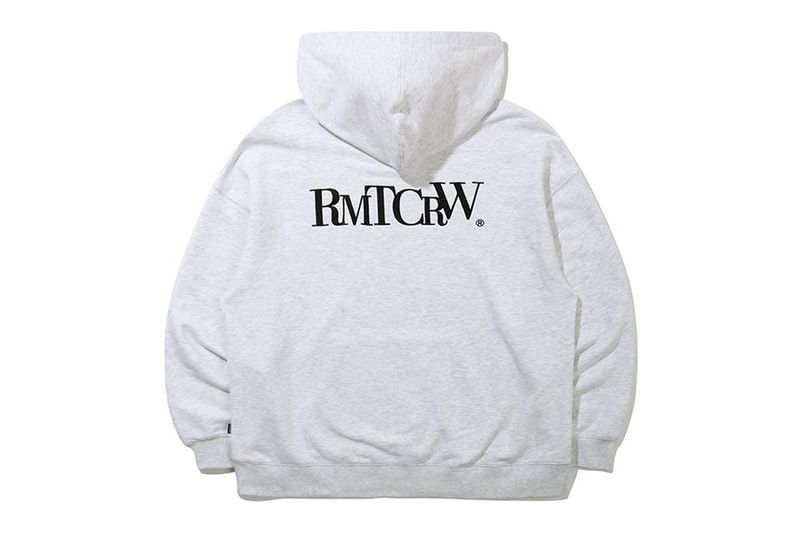 RECENT LOGO HOODIE_LIGHT GREY