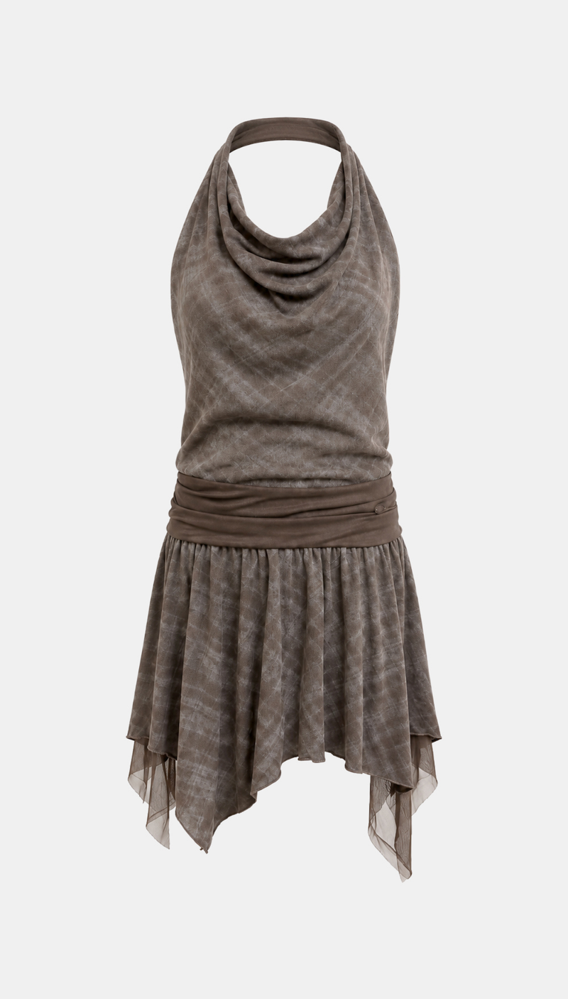 Elina Draped Halter Dress