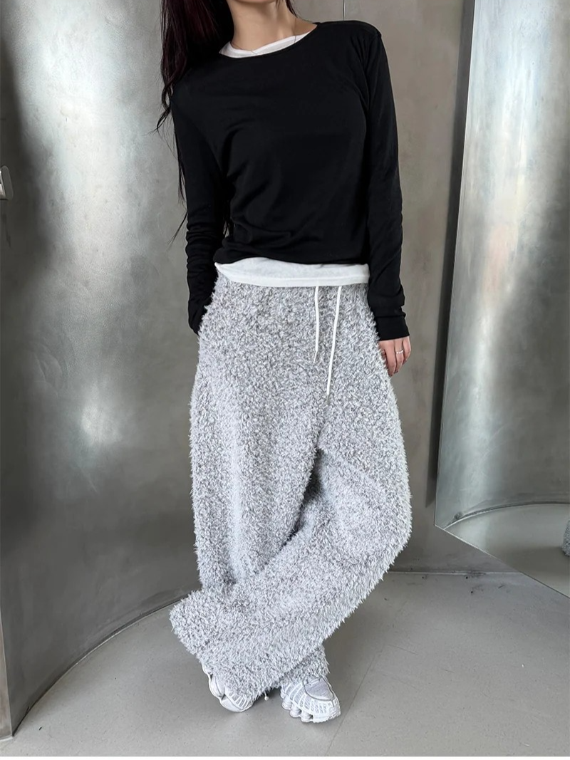 Hairy banding pants(2color)