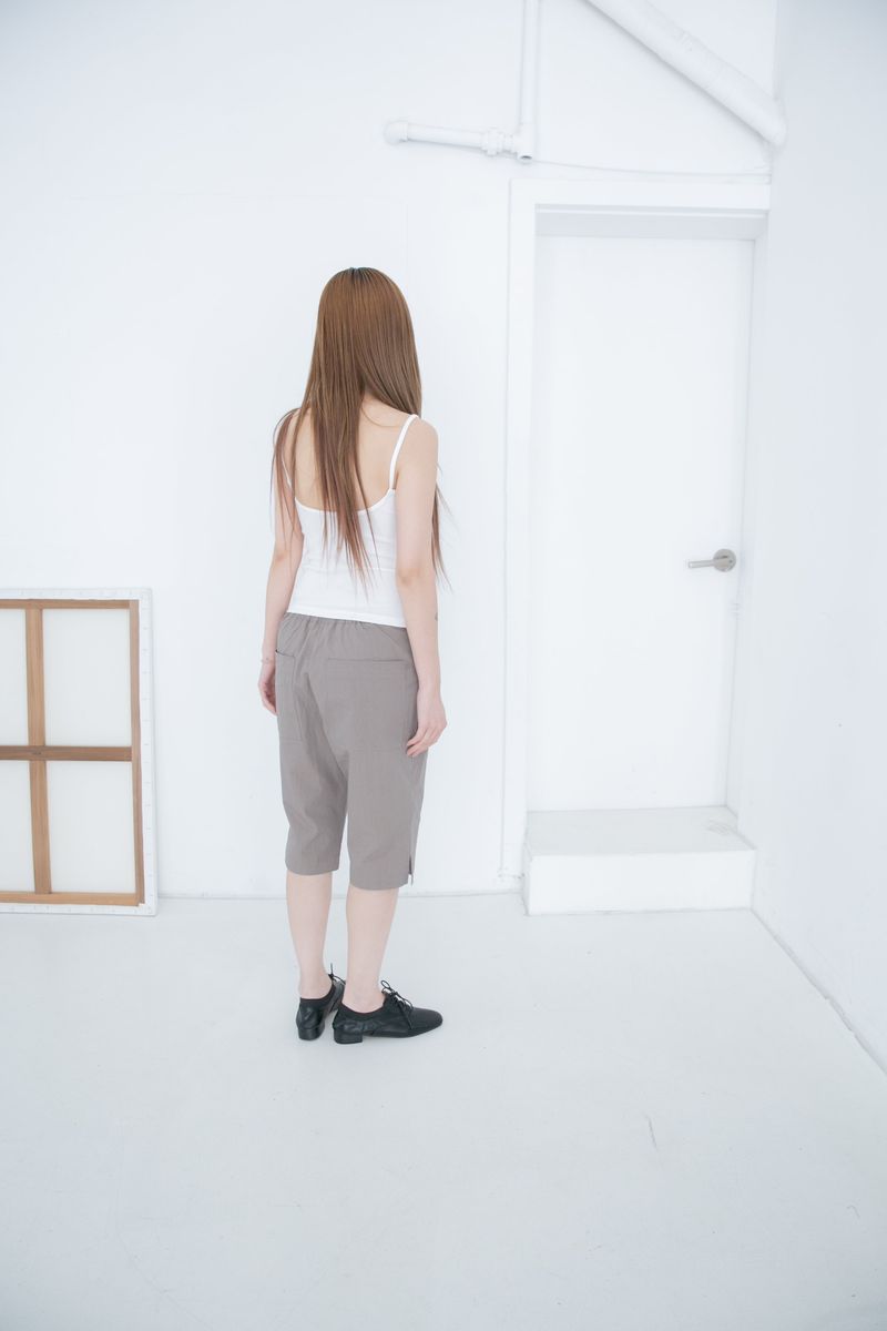 zipper slit capri pants(2colors)