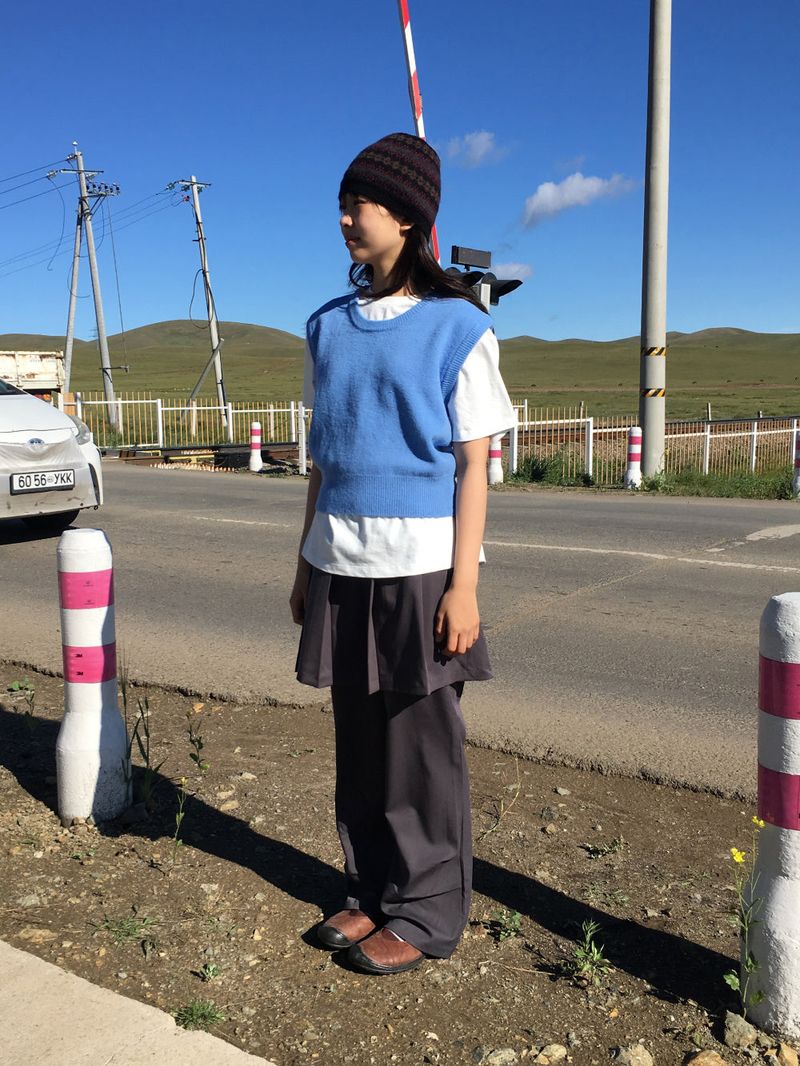 Brick Pleated Skirt Pants (2color)