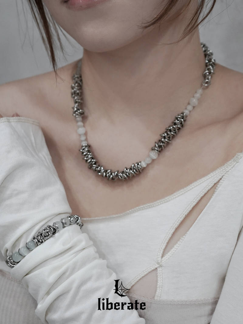 [S.Steel] Twisted Chain Necklace