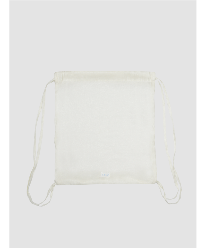 Sheer flower silk string bag