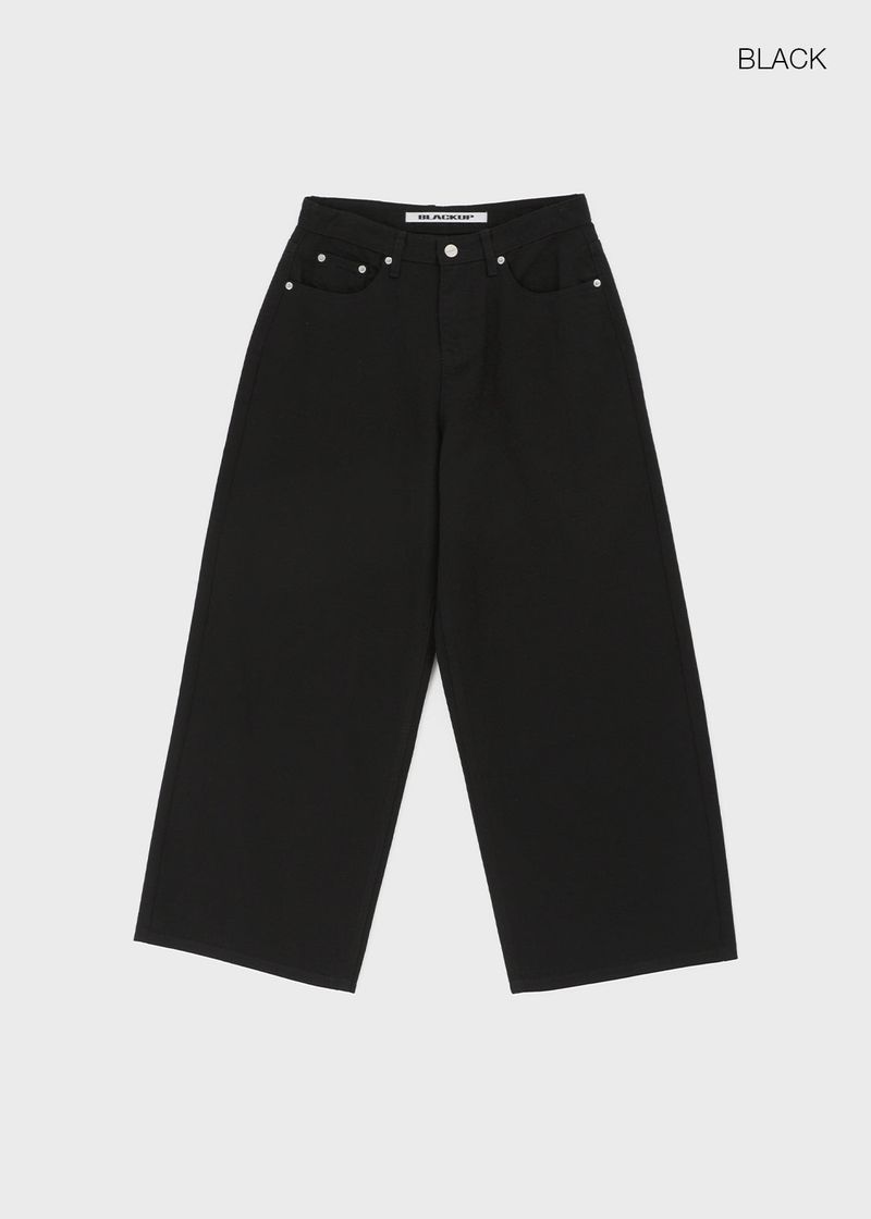 [B-DENIM] LOW WIDE COTTON PANTS 056
