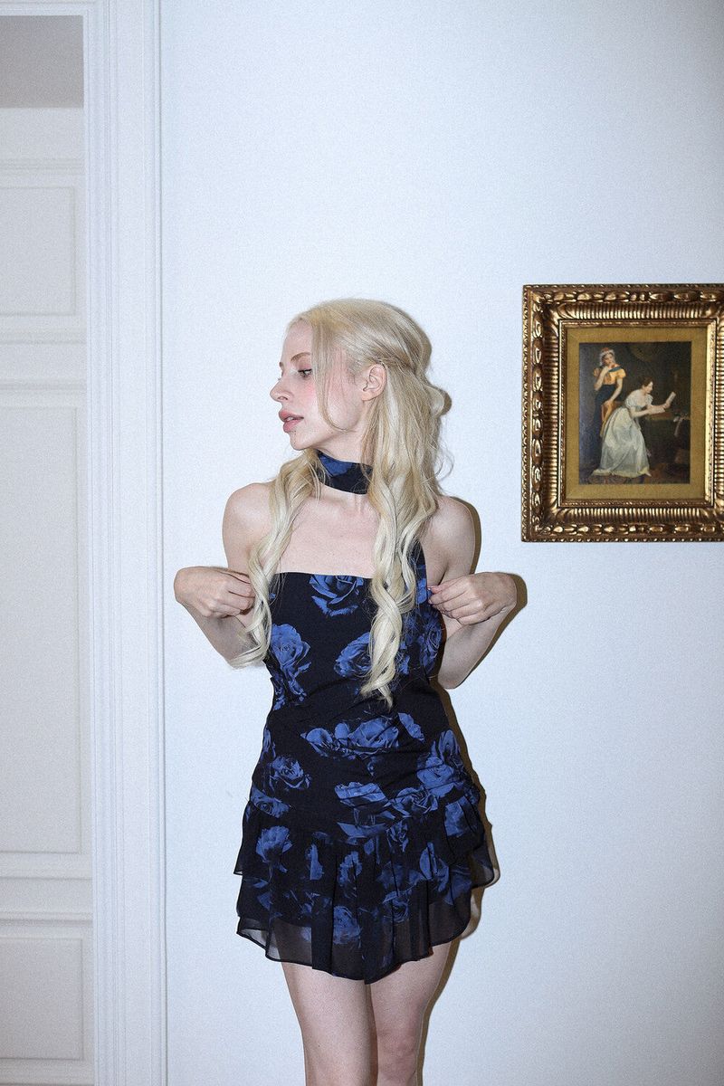 ROSE SCARF TOP[blue]